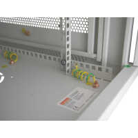19"-Netzwerkschrank SWA von IT-BUDGET - 6 HE - BxT 570 x 600 mm - perforierte Front + Seiten - Seiten abnehmbar - Wand- + Standmontage - lichtgrau