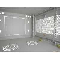 19"-Netzwerkschrank SWA von IT-BUDGET - 6 HE - BxT 570 x 600 mm - perforierte Front + Seiten - Seiten abnehmbar - Wand- + Standmontage - lichtgrau