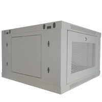 19"-Netzwerkschrank SWA von IT-BUDGET - 6 HE - BxT 570 x 600 mm - perforierte Front + Seiten - Seiten abnehmbar - Wand- + Standmontage - lichtgrau