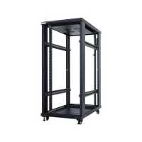 19"-Netzwerkschrank SRK von IT-BUDGET - 18 HE - BxT 600x600 mm - Sicht-/Vollblechtür - Flatpack - schwarz