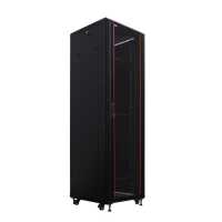 19"-Netzwerkschrank SRK von IT-BUDGET - 38 HE - BxT 600x600 mm - Sicht-/Vollblechtür - Flatpack - schwarz