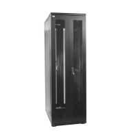 19"-Serverschrank SRK von IT-BUDGET - 42 HE - BxT 600x1000 mm - perforierte Doppeltüren vo + hi - Flatpack - schwarz