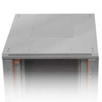 19"-Serverschrank SRK von IT-BUDGET - 42 HE - BxT 800x1000 mm - Sicht-/Vollblechtür - Flatpack - lichtgrau