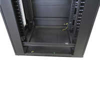 19"-Serverschrank SRK von IT-BUDGET - 42 HE - BxT 800x1000 mm - perforierte Doppeltüren vo + hi - Flatpack - schwarz