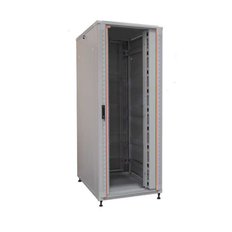 19"-Serverschrank SRK von IT-BUDGET - 42 HE - BxT 800x1000 mm - Sicht-/Vollblechtür - montiert - lichtgrau