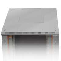19"-Serverschrank SRK von IT-BUDGET - 42 HE - BxT 800x1000 mm - Sicht-/Vollblechtür - montiert - lichtgrau