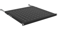 19"-Geräteboden für Serverschränke - nur 0,5 HE Höhe - Tiefe 750 mm - Tragkraft 80 kg - schwarz