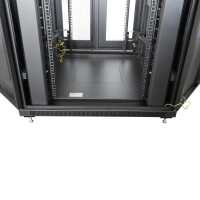 19"-Serverschrank SRK von IT-BUDGET - 42 HE - BxT 800x1000 mm - perforierte Doppeltüren vo + hi - montiert - schwarz