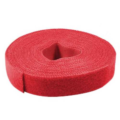 Klettband - 4 m Länge - individuell zuschneidbar - Breite 16 mm - rot