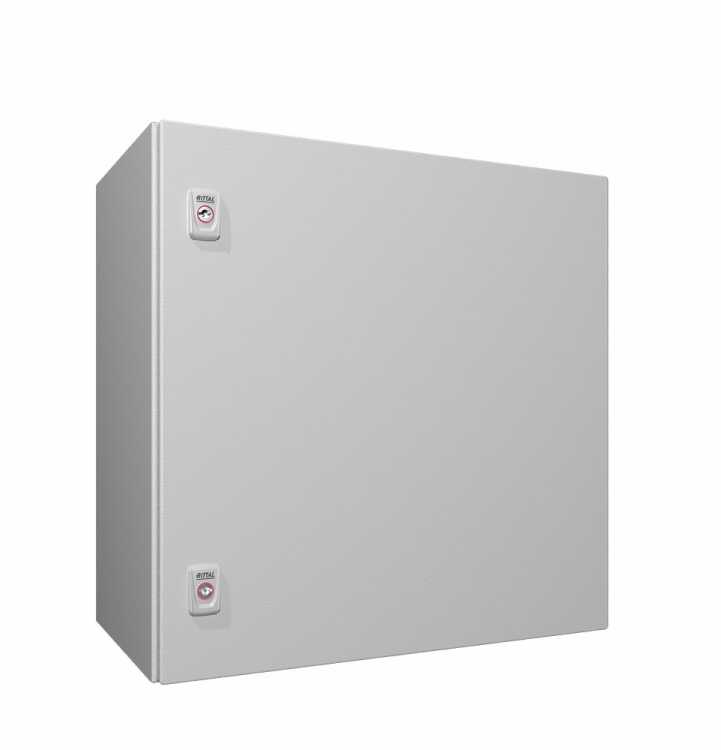 19"-Wandgehäuse AX IT von RITTAL - Vollblechtür - 12 HE - B 600 x T 350mm - Schutzgrad IP 54 - mit Bürstenleiste - lichtgrau