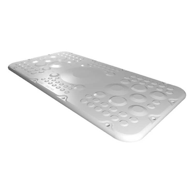 Kunststoff-Flanschplatte von RITTAL für AX - AX IT - mit Membranen - B T: 436 x 221 mm - Größe 7 - lichtgrau - 1 Stück
