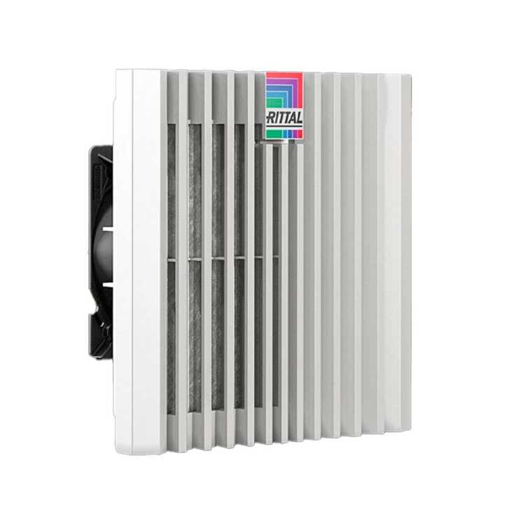 Blue e+ Filterlüfter von RITTAL -  Luftdurchsatz 110/125 m³/h - 230 V - B H T 204 x 204 x 105 mm - lichtgrau