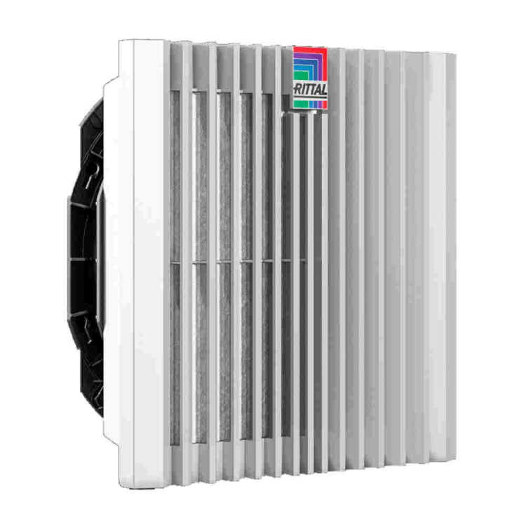 Blue e+ Filterlüfter von RITTAL - Luftdurchsatz 218/191 m³/h - 230 V - B H T 255 x 255 x 129 mm - lichtgrau