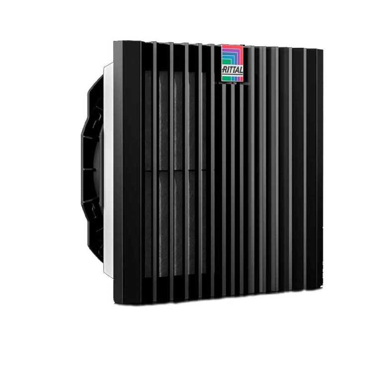 Blue e+ Filterlüfter von RITTAL - Luftdurchsatz 218/191 m³/h - 230 V - B H T 255 x 255 x 129 mm - schwarz