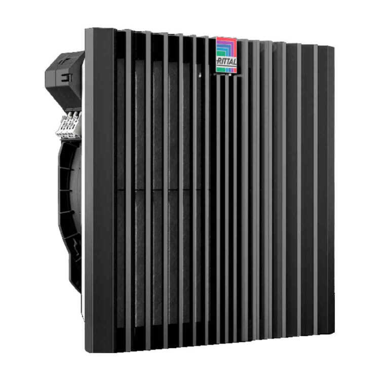 Blue e+ Filterlüfter von RITTAL - Luftdurchsatz  625/716 m³/h - 230 V - B H T 323 x 323 x 144,5 mm - schwarz