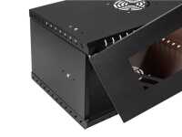19"-Wandverteiler TAUNUS von IT-BUDGET - 4 HE - 350 mm Tiefe - Sichttür - Schloss - schwarz