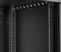 19"-Netzwerkschrank TAUNUS von IT-BUDGET - 12 HE - 450 mm Tiefe - Sichttür - 19"-Ebene vo+hi - abschließbar - schwarz