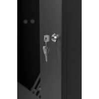 19"-Netzwerkschrank TAUNUS von IT-BUDGET - 12 HE - 450 mm Tiefe - Sichttür - 19"-Ebene vo+hi - abschließbar - schwarz