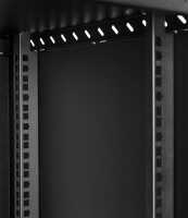 19"-Netzwerkschrank TAUNUS von IT-BUDGET - 12 HE - 600 mm Tiefe - Sichttür - 19"-Ebene vo+hi - abschließbar - schwarz