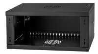 19"-Wandverteiler TAUNUS von IT-BUDGET - 4 HE - 350 mm Tiefe - Vollblechtür - Schloss - schwarz