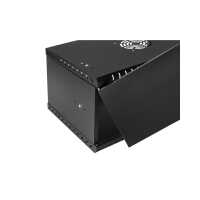 19"-Wandverteiler TAUNUS von IT-BUDGET - 4 HE - 350 mm Tiefe - Vollblechtür - Schloss - schwarz