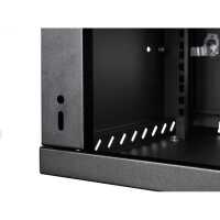 19"-Wandverteiler TAUNUS von IT-BUDGET - 4 HE - 350 mm Tiefe - Vollblechtür - Schloss - schwarz
