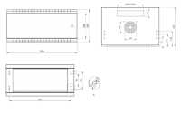 19"-Wandverteiler TAUNUS von IT-BUDGET - 4 HE - 350 mm Tiefe - Vollblechtür - Schloss - schwarz