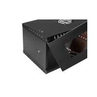 19"-Wandverteiler TAUNUS von IT-BUDGET - 4 HE - 450 mm Tiefe - Sichttür - Schloss - schwarz