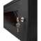 19"-Wandverteiler TAUNUS von IT-BUDGET - 4 HE - 450 mm Tiefe - Sichttür - Schloss - schwarz
