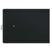 19"-Wandverteiler TAUNUS von IT-BUDGET - 6 HE - 450 mm Tiefe - Vollblechtür - Schloss - schwarz