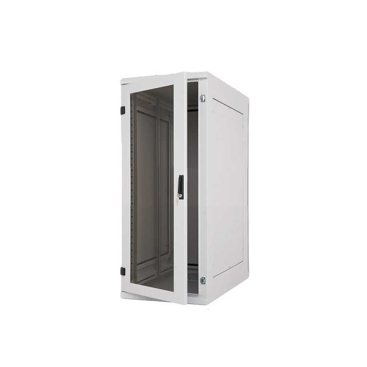 19"-Serverschrank RIE von TRITON mit Cosmotec/STULZ Dachaufbau-Kühlgerät - Kühlleistung 1400 W - 32 HE - BxT 600 x 1000 mm - Sichttür - RückWand - lichtgrau