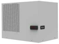 19"-Serverschrank/Netzwerkschrank RIE von TRITON mit Cosmotec/STULZ Dachaufbau-Kühlgerät - Kühlleistung 3800 W - 32 HE - BxT 800 x 800 mm - Sichttür - RückWand - lichtgrau
