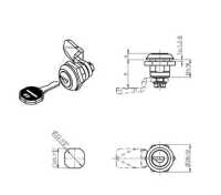 Zylindervorreiber 1048 - unterschiedliche Schließung - inkl. 1x Schlüssel