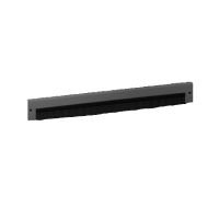 Sockel-Blenden mit Bürstenleiste für VX - seitlich - Höhe 100 mm - für Schranktiefe 1000 mm - schwarz