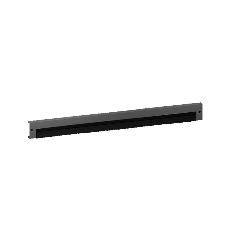 Sockel-Blenden mit Bürstenleiste für VX - seitlich - Höhe 100 mm - für Schranktiefe 1200 mm - schwarz
