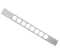 19"-Platte mit Montageöffnungen für 8 x 40x40 mm Lüfter - 1 HE - Metall - lichtgrau