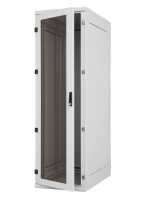 19"-Serverschrank RIE von TRITON mit Cosmotec/STULZ Dachaufbau-Kühlgerät - Kühlleistung 2000 W - 42 HE - BxT 600 x 1000 mm - Sichttür - RückWand - lichtgrau