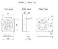 Hochleistungs-Heizlüfter EHV - 100 W - 35 m³/h...