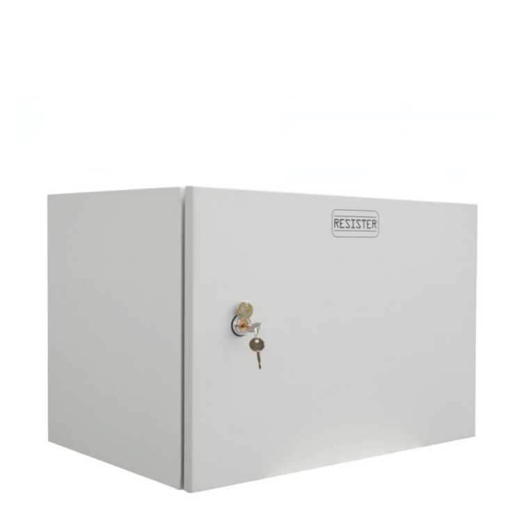 19"-Wand-Netzwerkschrank Easy - Vollblechtür - 6 HE - B 600 x T 400 mm - Stahlblech - lichtgrau