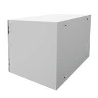 19"-Wand-Netzwerkschrank Easy - Vollblechtür - 6 HE - B 600 x T 400 mm - Stahlblech - lichtgrau