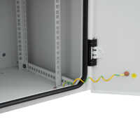 19"-Wand-Netzwerkschrank Easy - Vollblechtür - 6 HE - B 600 x T 400 mm - Stahlblech - lichtgrau