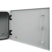 19"-Wand-Netzwerkschrank Easy - Vollblechtür - 6 HE - B 600 x T 400 mm - Stahlblech - lichtgrau