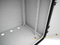19"-Wand-Netzwerkschrank Easy - Vollblechtür - 6 HE - B 600 x T 400 mm - Stahlblech - lichtgrau