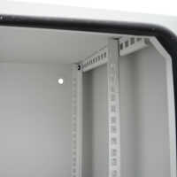 19"-Wand-Netzwerkschrank Easy - Vollblechtür - 6 HE - B 600 x T 400 mm - Stahlblech - lichtgrau