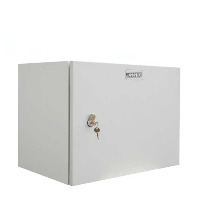 19"-Wand-Netzwerkschrank Easy - Vollblechtür - 9 HE - B 600 x T 400 mm - Stahlblech - lichtgrau