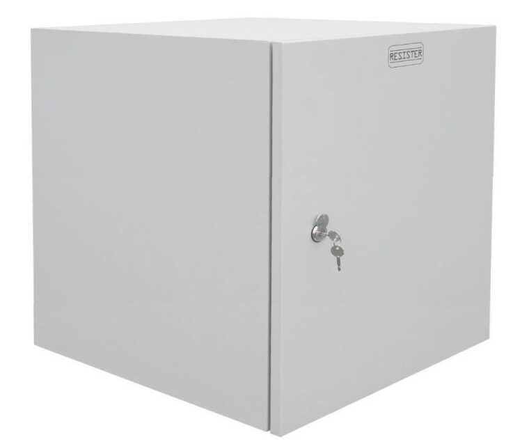 19"-Wand-Netzwerkschrank Easy - Vollblechtür - 15 HE - B 600 x T 600 mm - Stahlblech - lichtgrau