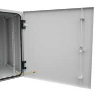 19"-Wand-Netzwerkschrank Easy - Vollblechtür - 15 HE - B 600 x T 600 mm - Stahlblech - lichtgrau
