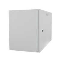 19"-Wand-Netzwerkschrank Easy - Vollblechtür - 15 HE - B 600 x T 600 mm - Stahlblech - lichtgrau