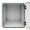 19"-Wand-Netzwerkschrank Easy - Vollblechtür - 15 HE - B 600 x T 600 mm - Stahlblech - lichtgrau