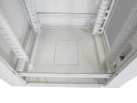 19"-Serverschrank SRK von IT-BUDGET - 27 HE - BxT 800x1000 mm - Sicht-/Vollblechtür - Flatpack - lichtgrau